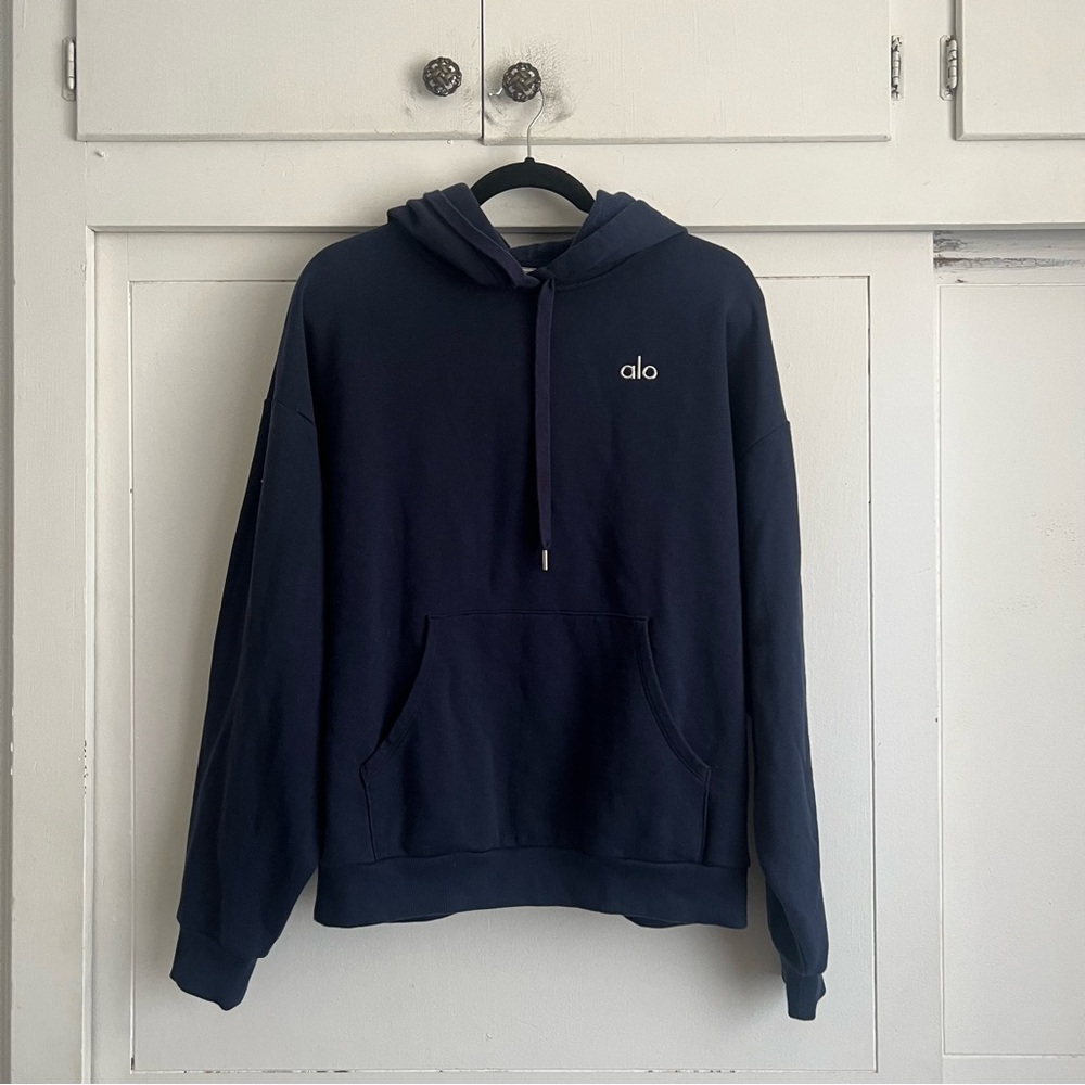 ALO Yoga Women's Navy Hoodie Sweater